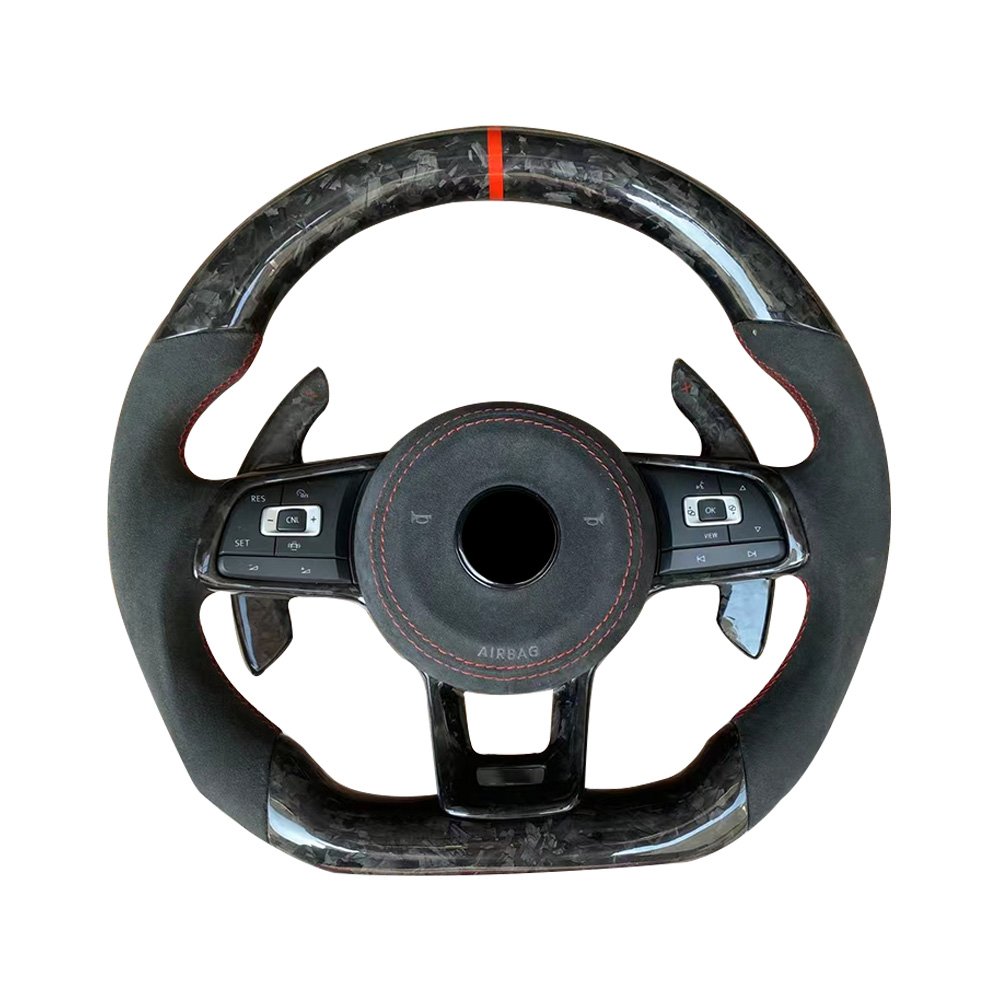 Factory Custom Carbon Fiber Steering Wheel Fit for Volkswagen Golf 6 MK6 MK5 MK7 Scirocco R Passat GTI