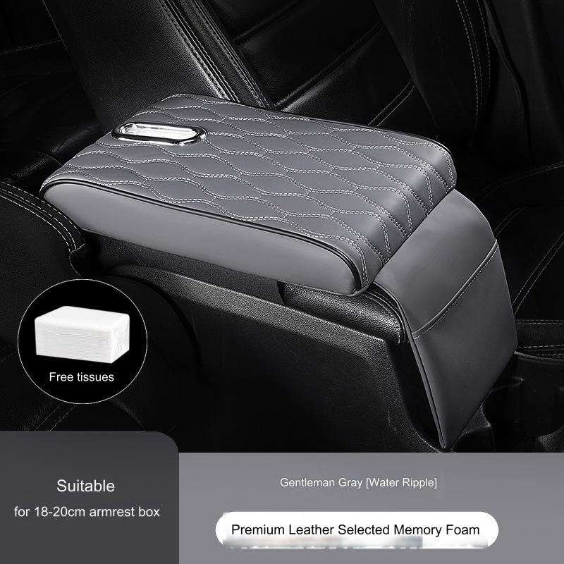 Great Quality Car Armrest Box Cushion With Napkin Storage Extender Pad Universal Memory Foam Armrest Box Cushion