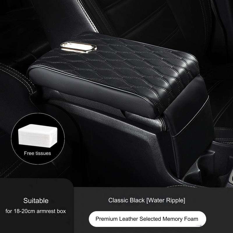 Great Quality Car Armrest Box Cushion With Napkin Storage Extender Pad Universal Memory Foam Armrest Box Cushion