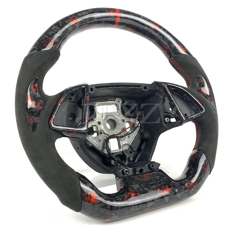 For Chevrolet Corvette C7 Camaro ZL1 100% genuine Alcantara Suede forged carbon fiber steering wheel car interior 2015 2016 2017