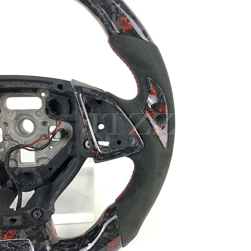 For Chevrolet Corvette C7 Camaro ZL1 100% genuine Alcantara Suede forged carbon fiber steering wheel car interior 2015 2016 2017