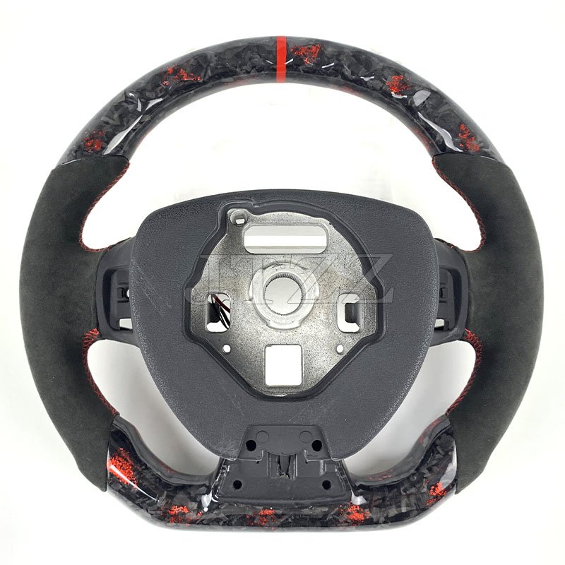 For Chevrolet Corvette C7 Camaro ZL1 100% genuine Alcantara Suede forged carbon fiber steering wheel car interior 2015 2016 2017