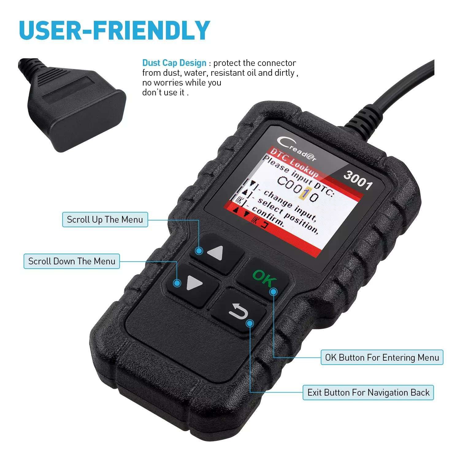 Auto Diagnostic Tool Code Reader Launch X431 Creader 3001 Auto Scan Tool Car Diagnostic Tool Auto Diagnostic Scanner