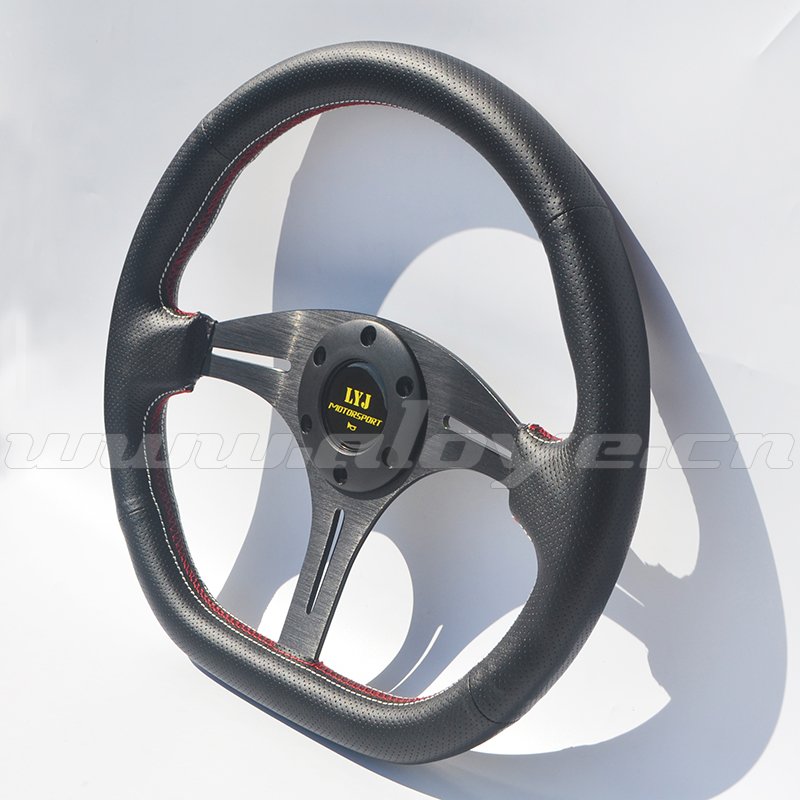 70mm PCD 14inch D Style Modified Play Car Steering Wheel With Pinhole Design