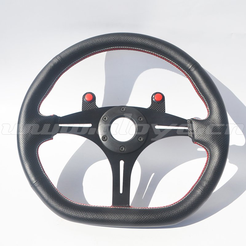 70mm PCD 14inch D Style Modified Play Car Steering Wheel With Pinhole Design