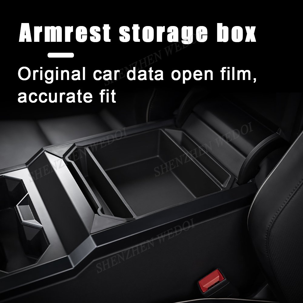 New Product High Quality Car Accessories Luxury TPE Console Box Car Armrest Box for tesla cybertruck 2024 Organizer Storage Box