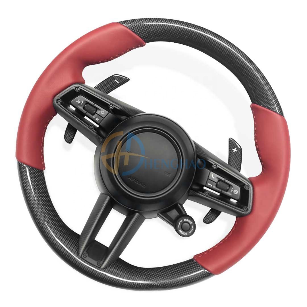 Custom Car Carbon Fiber Steering Wheel Fit For Porsche Cayenne Panamera Cayman Boxster 718 911 991 992 Macan Upgraded