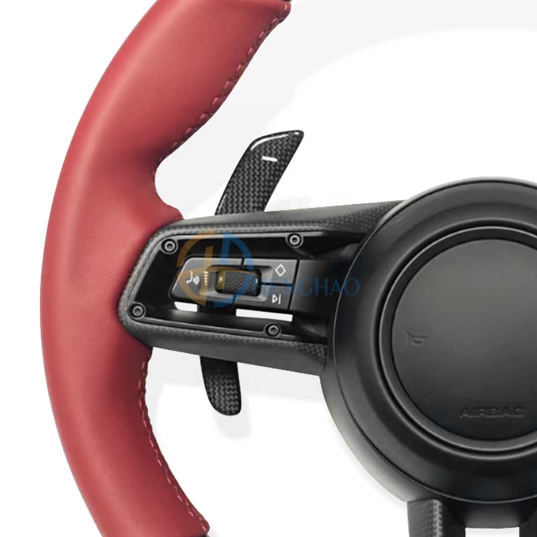 Custom Car Carbon Fiber Steering Wheel Fit For Porsche Cayenne Panamera Cayman Boxster 718 911 991 992 Macan Upgraded