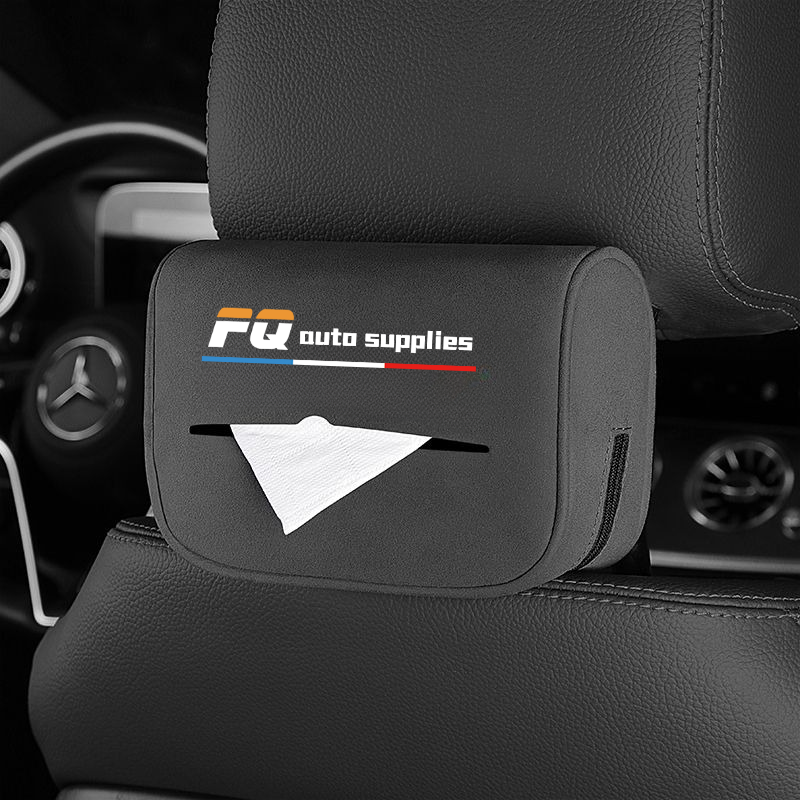 Wholesale Customized Logo Car Tissue Boxes Car Seat Pu Leather Armrest Tissue Boxes
