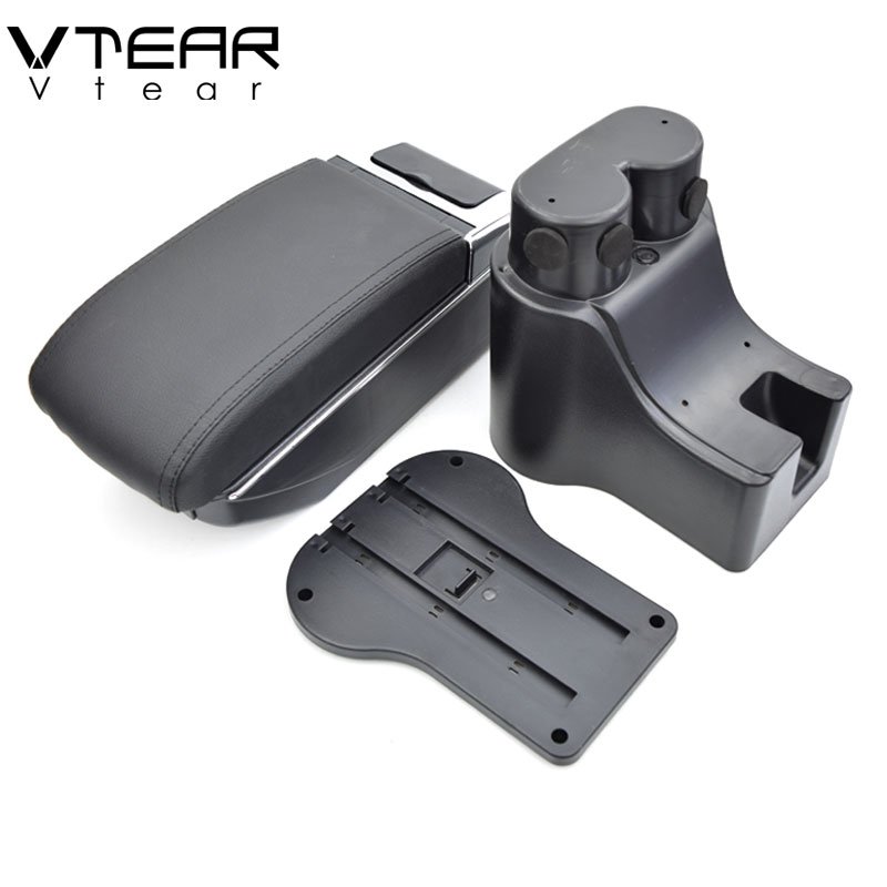 Vtear for Daihatsu Terios 2 Armrest USB Charging Heighten Double Layer Storage Box Central Store Content Arm Rest Accessories