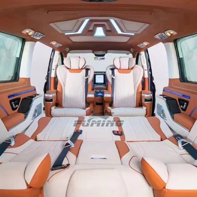 Vito Business Car W447 Interior Modification Package Huangting No.1 Leather Center Console Upgrade With Floral Design Style