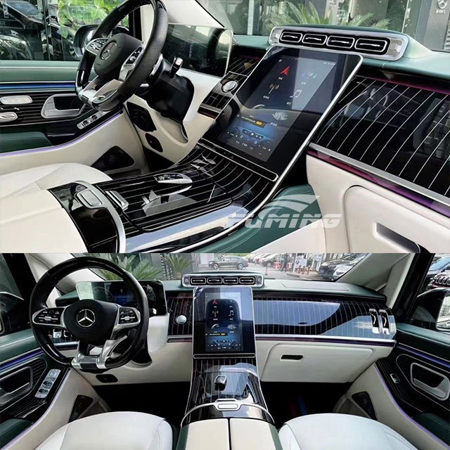 Vito Business Car W447 Interior Modification Package Huangting No.1 Leather Center Console Upgrade With Floral Design Style