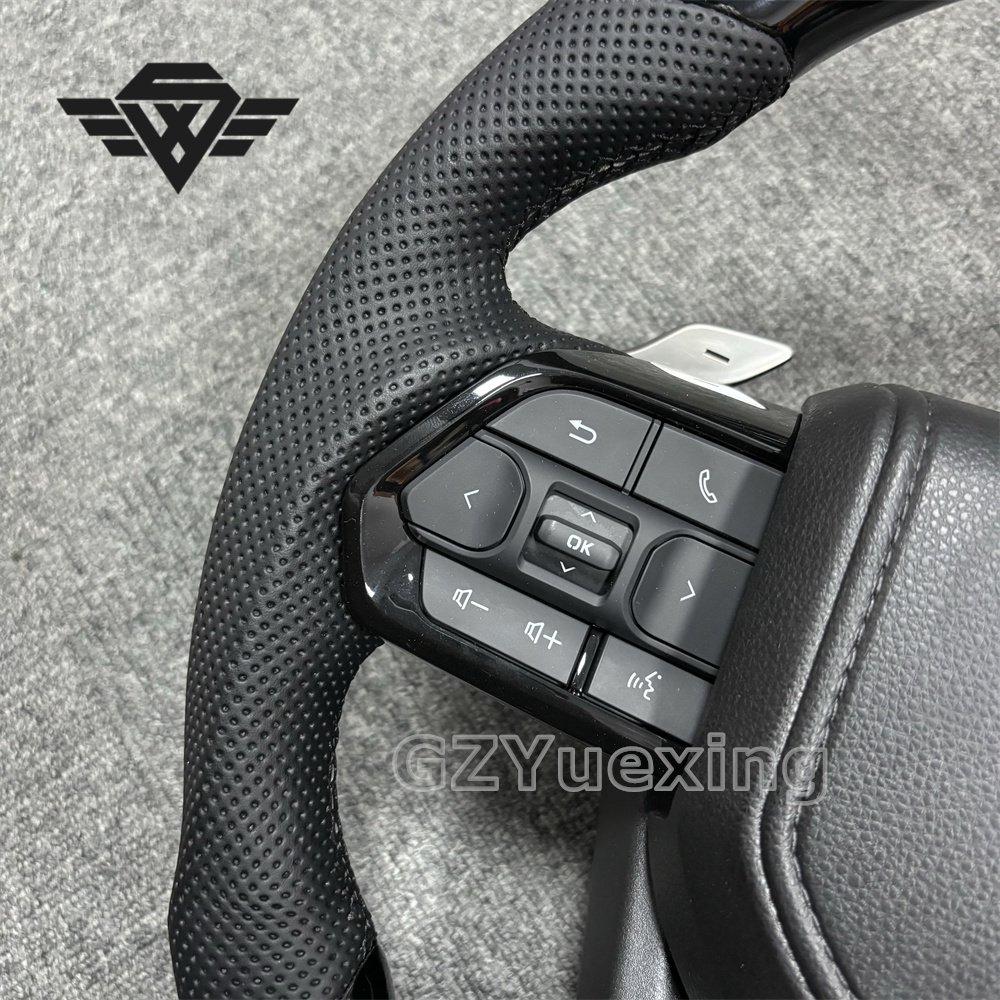 High Quality Suitable for Toyota LC300 Large Hole Piano Black With Shift Paddles Sport Steering Wheel