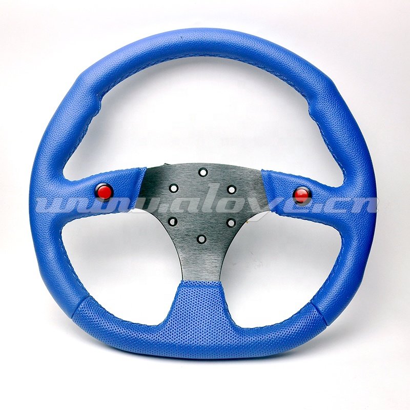 350mm Universal Flat Style Kart Car Steering Wheel