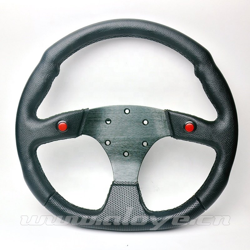 350mm Universal Flat Style Kart Car Steering Wheel