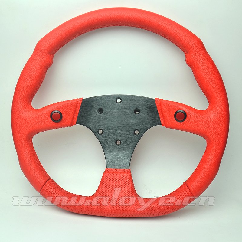 350mm Universal Flat Style Kart Car Steering Wheel