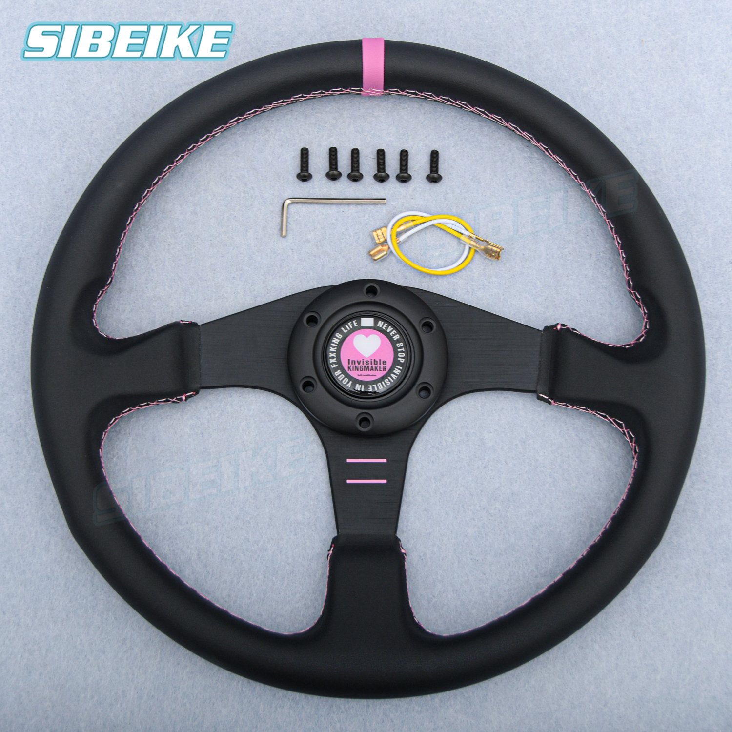 Wholesale 13/14inch JDM Sim Racing Sport Steering Wheel Universal Microfiber Leather Drift Tuning Steering Wheel Auto Parts
