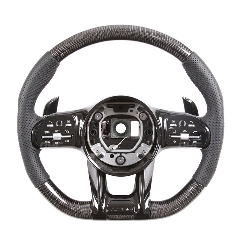 Customized carbon fiber shell car steering wheel for Mercedes AMG C-Class