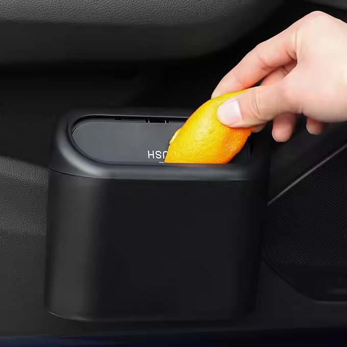 Customized Multifunctional Car Trash Can Armrest Mount Seat Car Trash Bag Storage Box Organizers Waste Bin Trash Containers