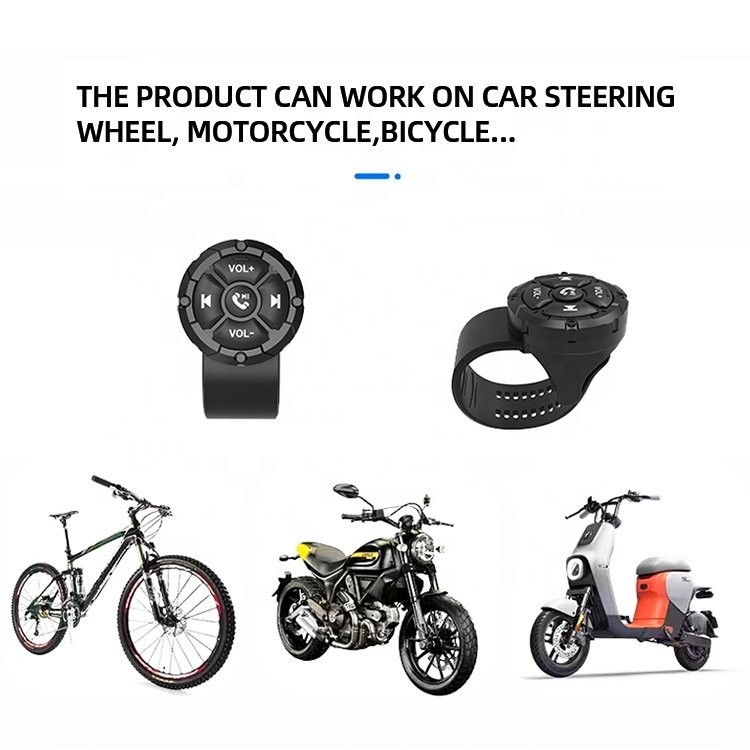 Waterproof Wireless Bluetooth Remote Control Motorcycle Bicycle Car Steering Wheel Remote Control for iOS Android phone