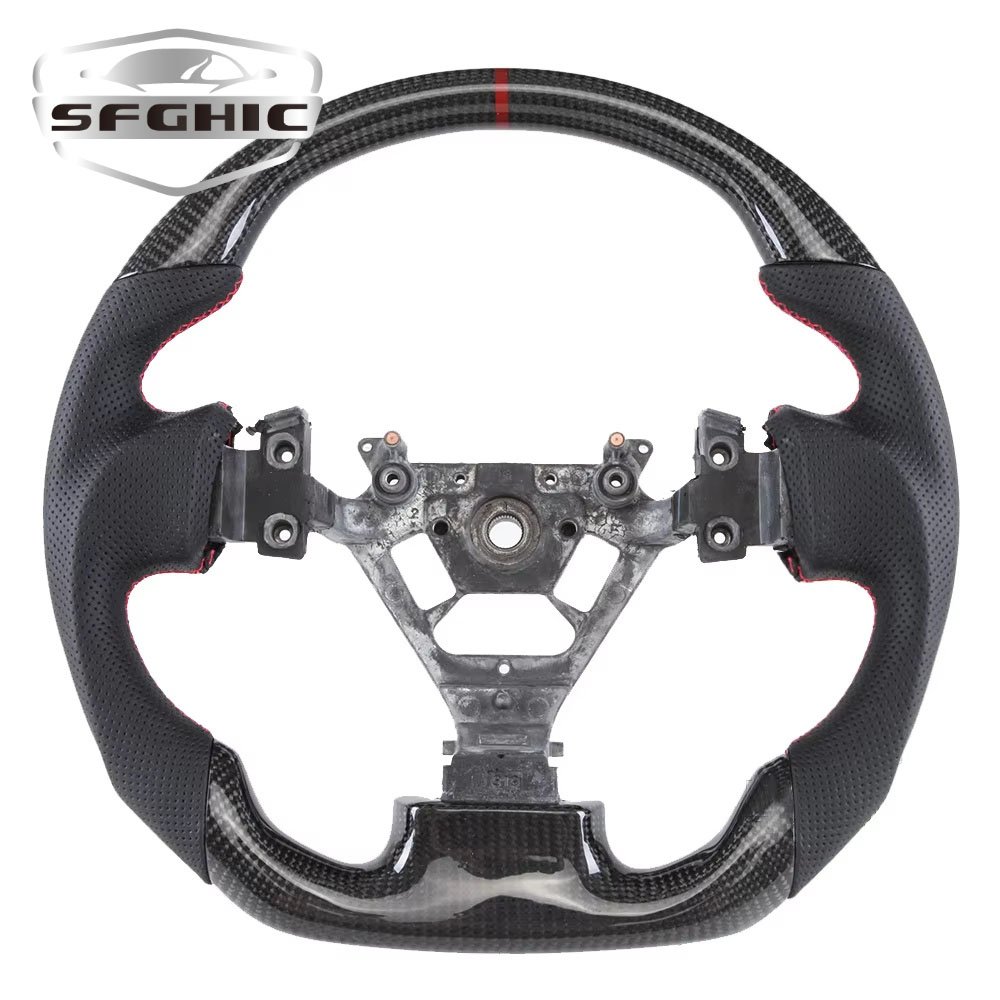 High Quality LED Leather Car Steering Wheel For Nissan 350Z 370Z Alcantara Carbon Fiber Steering Wheel
