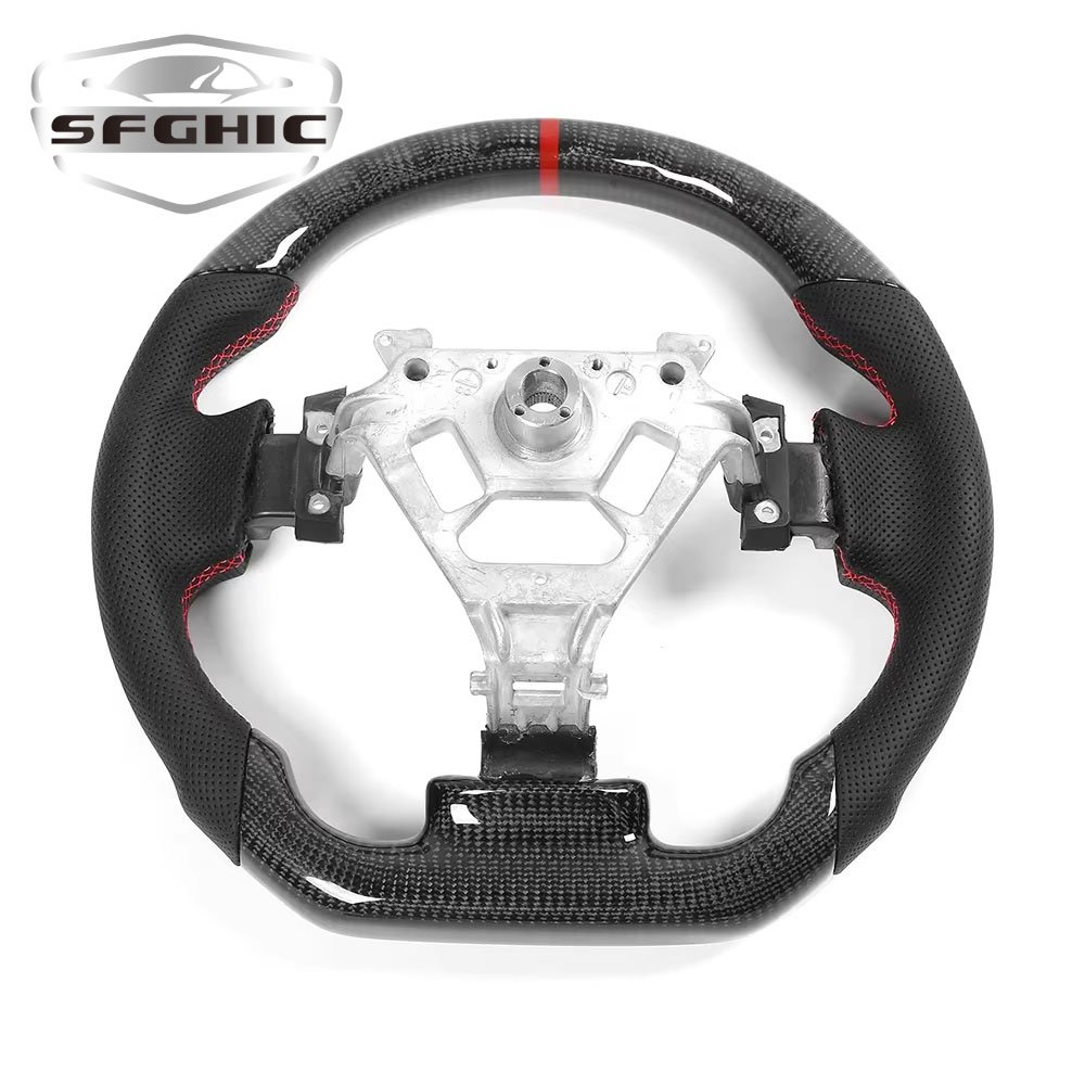 High Quality LED Leather Car Steering Wheel For Nissan 350Z 370Z Alcantara Carbon Fiber Steering Wheel