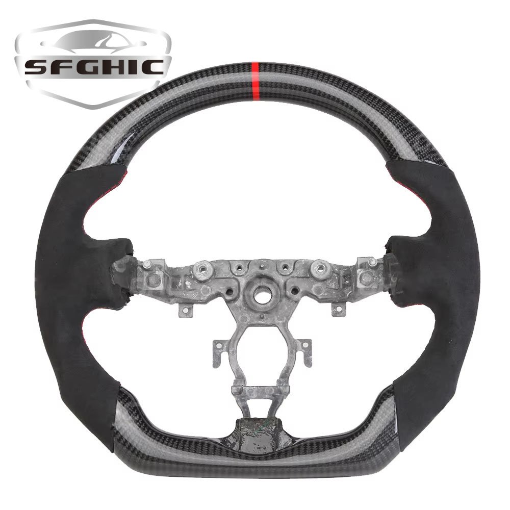 High Quality LED Leather Car Steering Wheel For Nissan 350Z 370Z Alcantara Carbon Fiber Steering Wheel