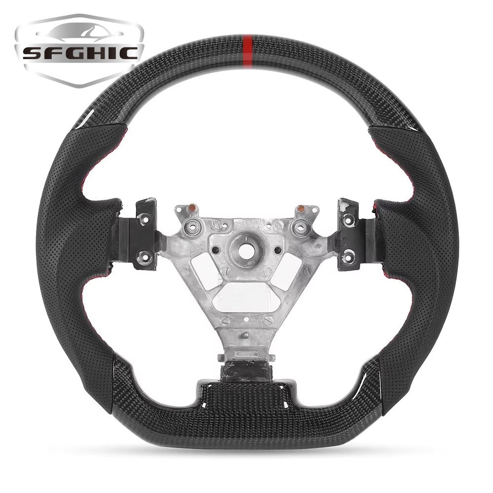 High Quality LED Leather Car Steering Wheel For Nissan 350Z 370Z Alcantara Carbon Fiber Steering Wheel