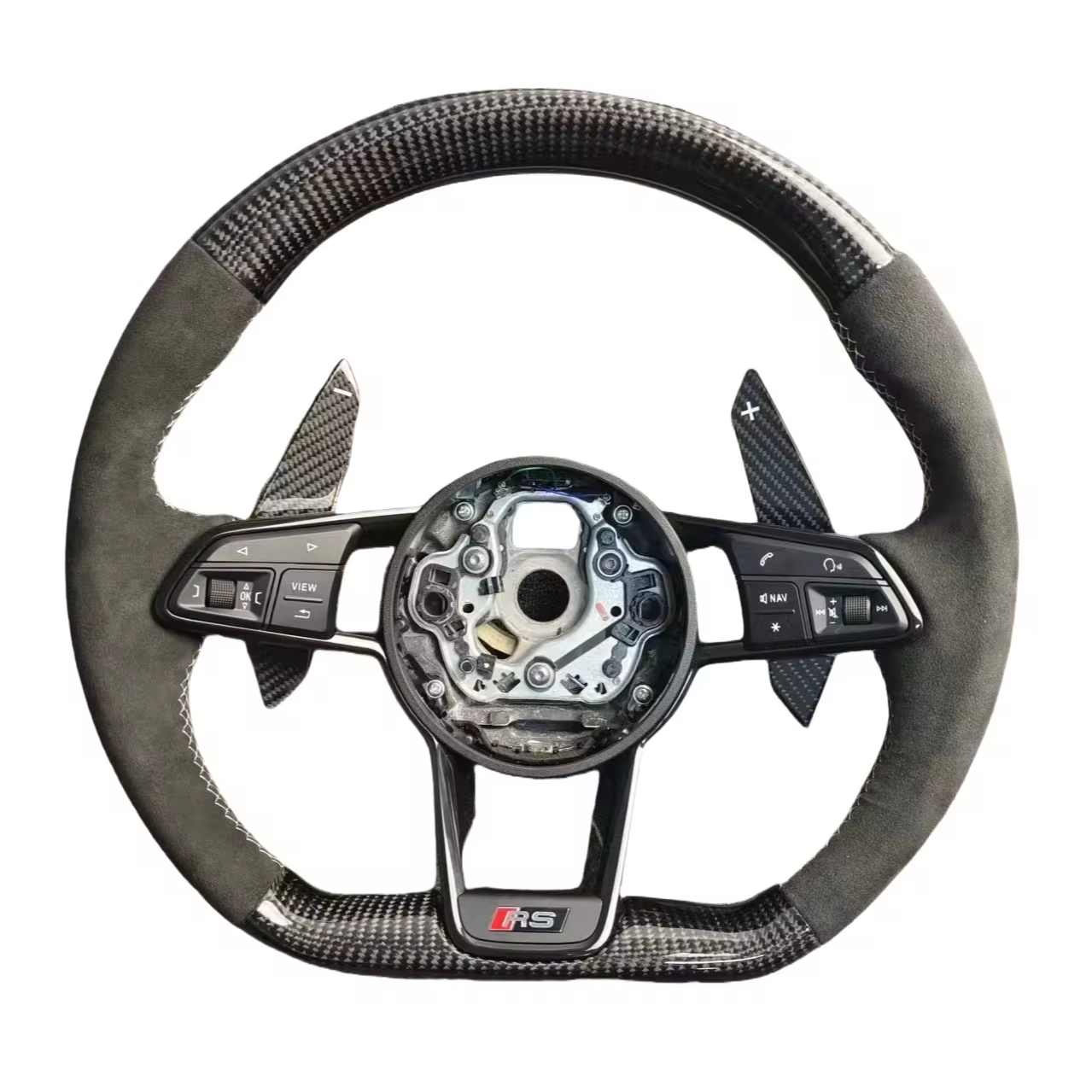 Suitable for Audi A3 A4 A5 A6 A7 A8 Q3 Q5 and other Audi series can be upgraded to the new R8 knob steering wheel customization