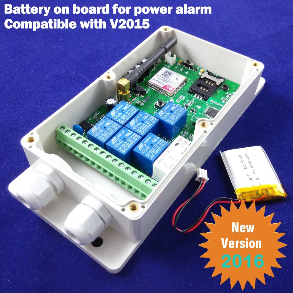 New GSM Controller GSM-RELAY 4G/3G/GSM Remote Door/gate/garage Opener Via SMS/Free Call Rechargeable Battery for Power off Alarm