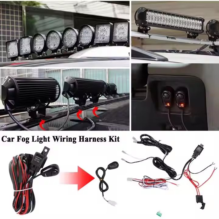Hot Selling Custom Electronic Copper Wiring Harnesses Led Light Bar Wiring Harness Kit Auto Wire Harness Assembly