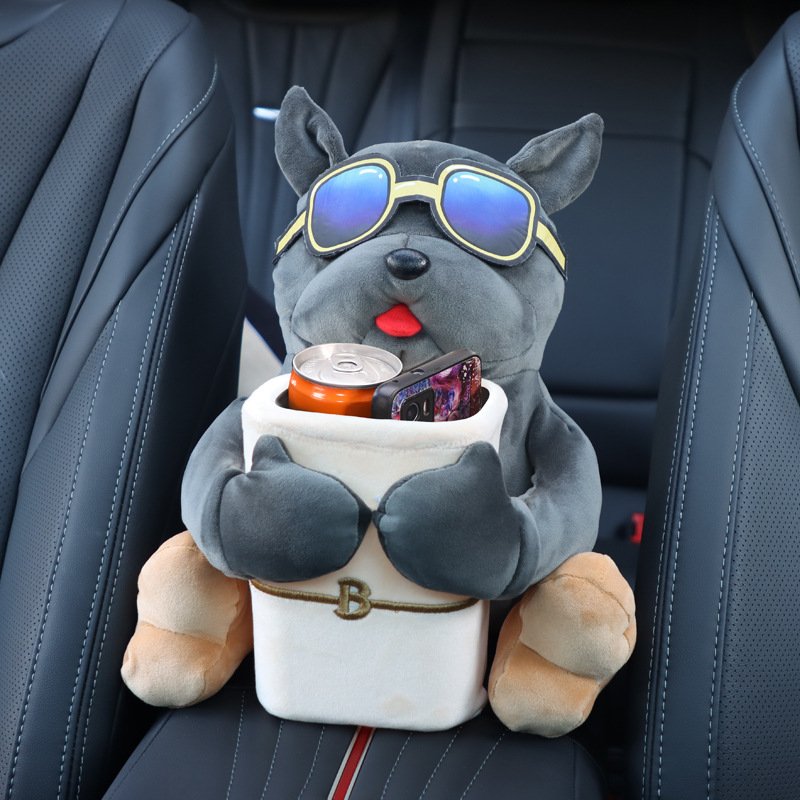 33cm Cartoon Cute Car Tissue Box Creative Car Armrest Box Garbage Can 2 in 1 Tissue Bag Multi-functional Storage Bag for Home
