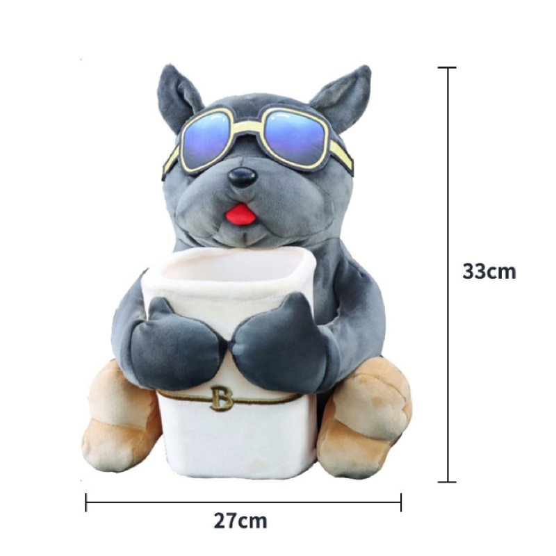 33cm Cartoon Cute Car Tissue Box Creative Car Armrest Box Garbage Can 2 in 1 Tissue Bag Multi-functional Storage Bag for Home