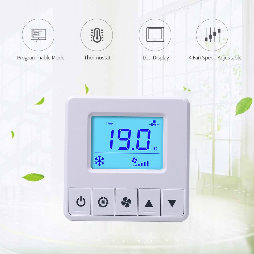 Comfurter Best Home Room Central air Conditioning Programmable Ac Heating Hotel Fcu Digital Hvac Thermostat 220v