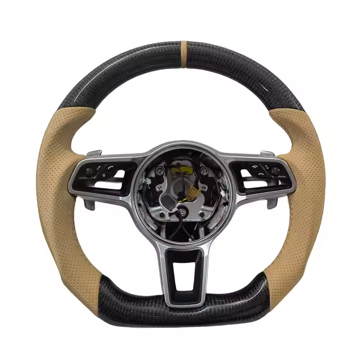 Popular upgrades Car interior carbon fiber steering wheel for Porsche Panamera 970 971 Cayenne 996 997 718 991 911