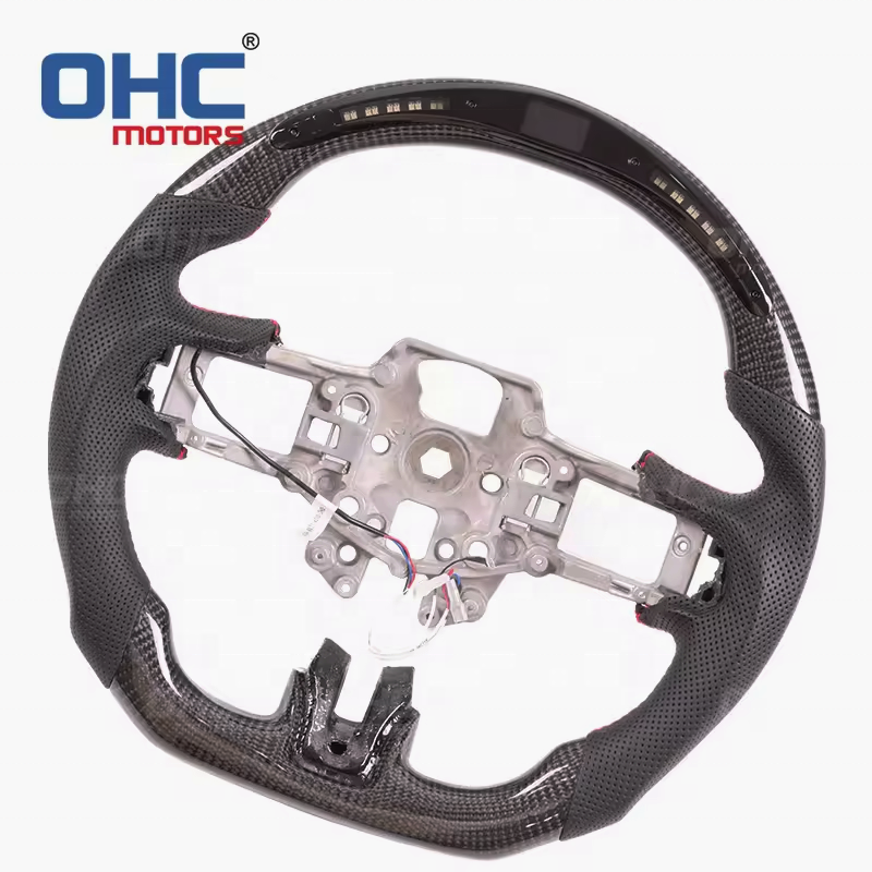 Custom LED Smart Carbon Fiber Steering Wheel Compatible With Mustang 2015 2016 2017 GT Steering Wheel