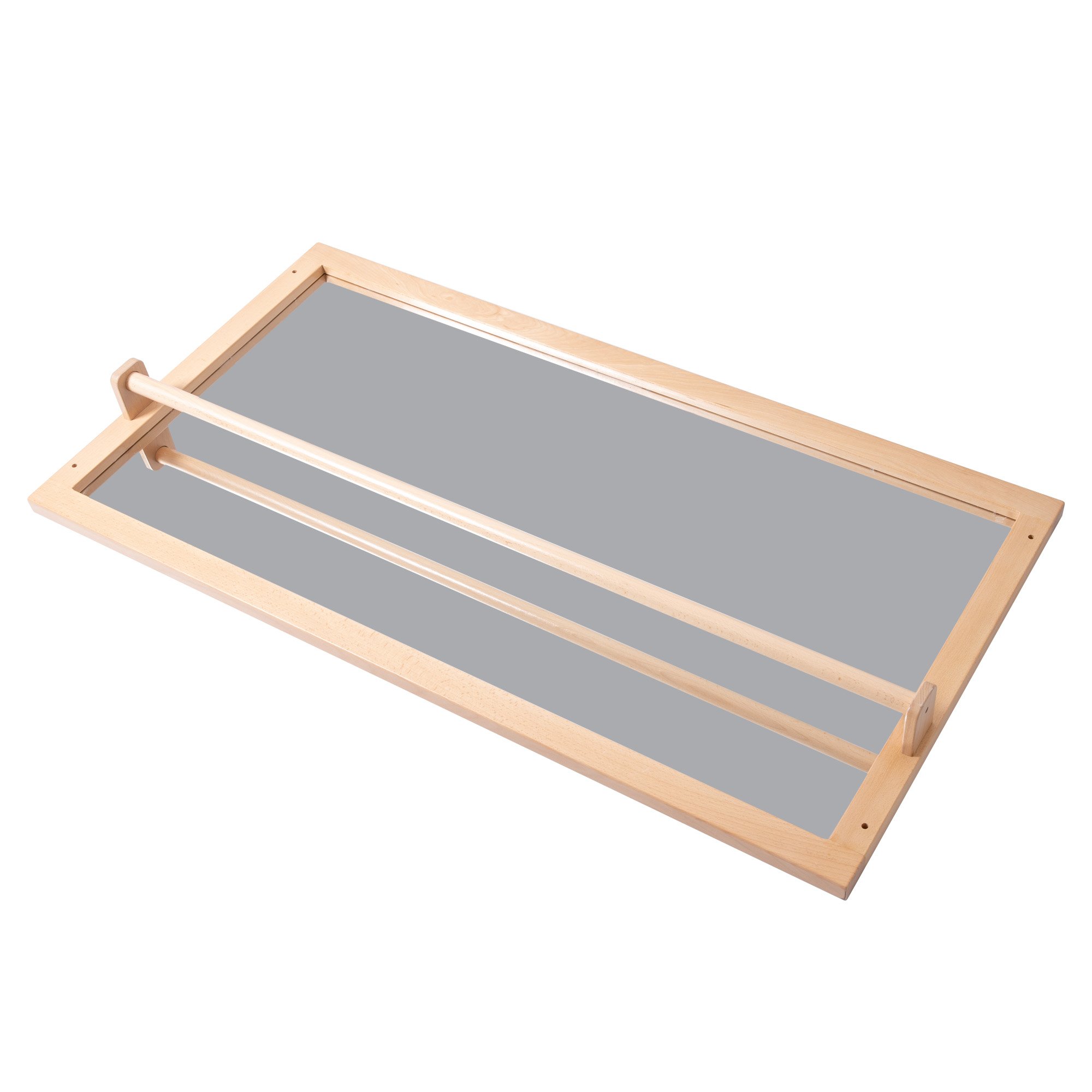 Wooden Montessori Furniture Kids Toddler Armrest Mirror for Infant Walking Beautiful Solid Beech Pull up and Play Mirror