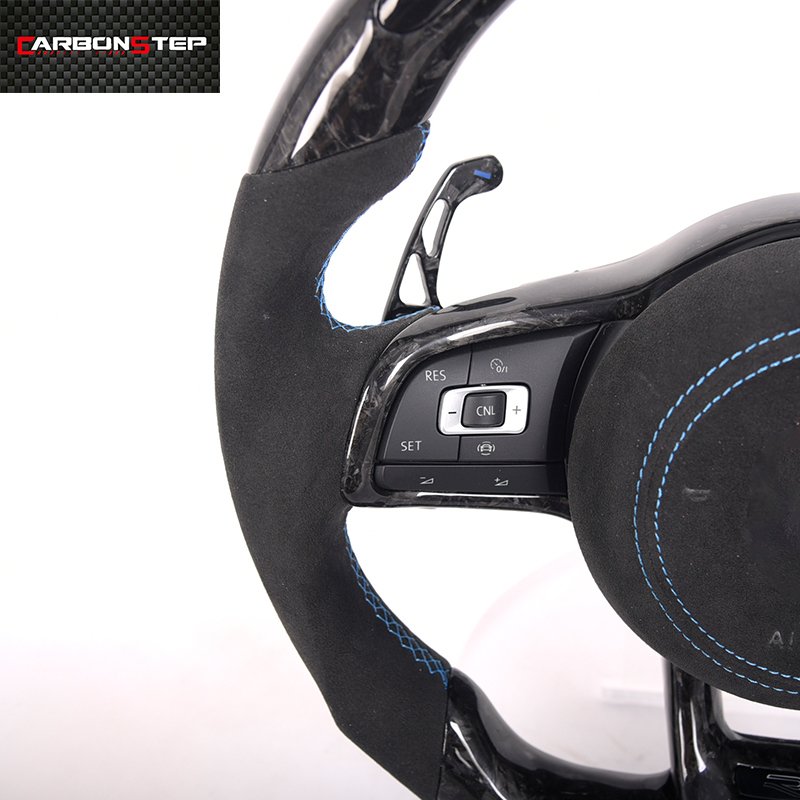 Customized Car Steering Wheel Steering Wheel Fit for VW Golf 7 R MK7 GTI Real Carbon Fiber Steering Wheel
