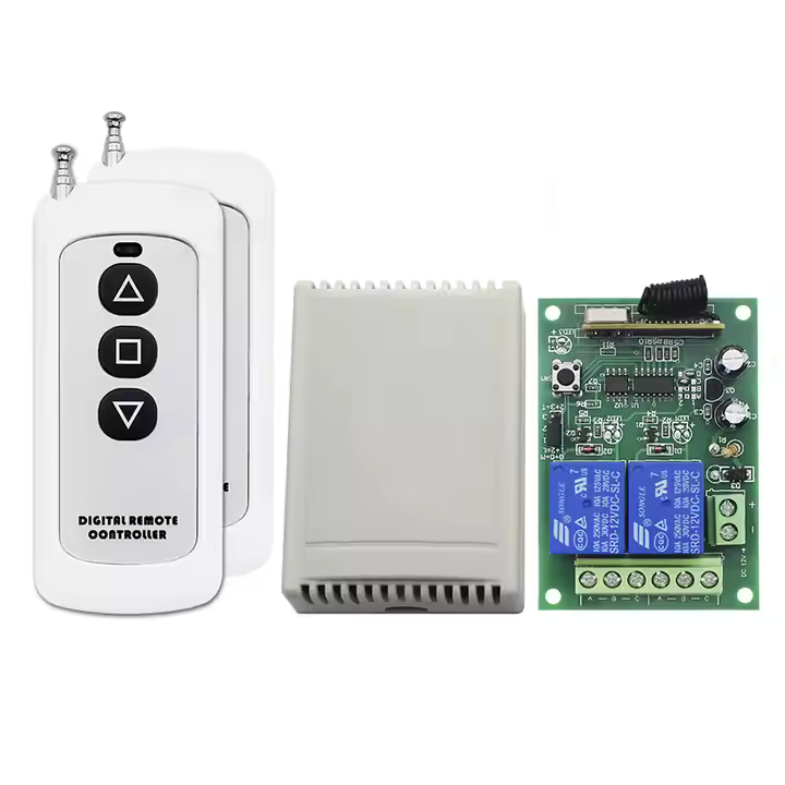 2CH RF Wireless Relay Remote Control Switch Transmitter with Receiver Kit DC 12V|24V Motor Home Light Custom Door Applications