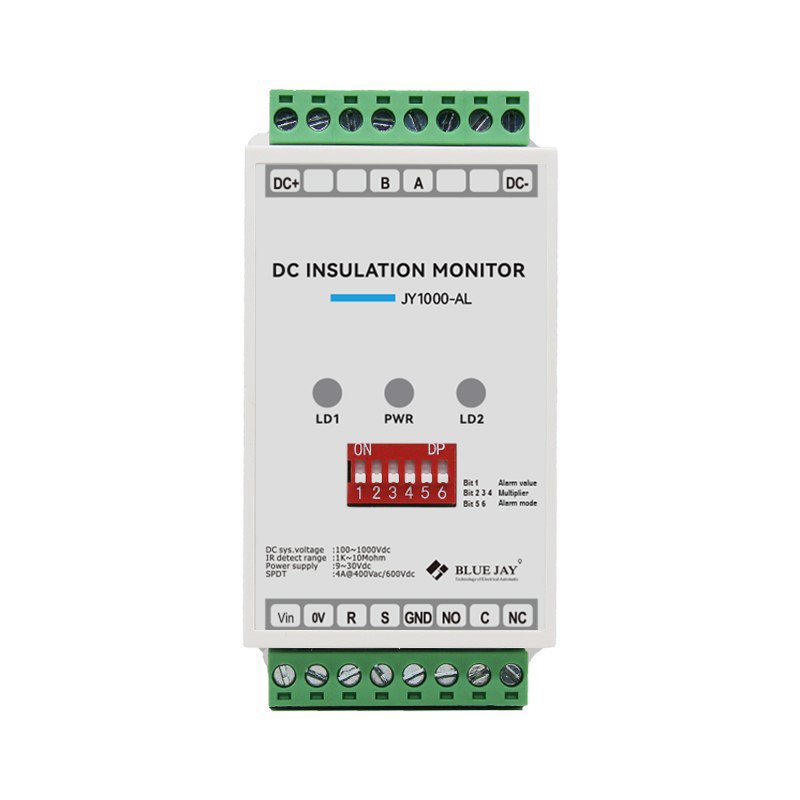 JY1000-AL RS485 DC Ground Insulation Monitoring Relay with Alarm Relay Output Function