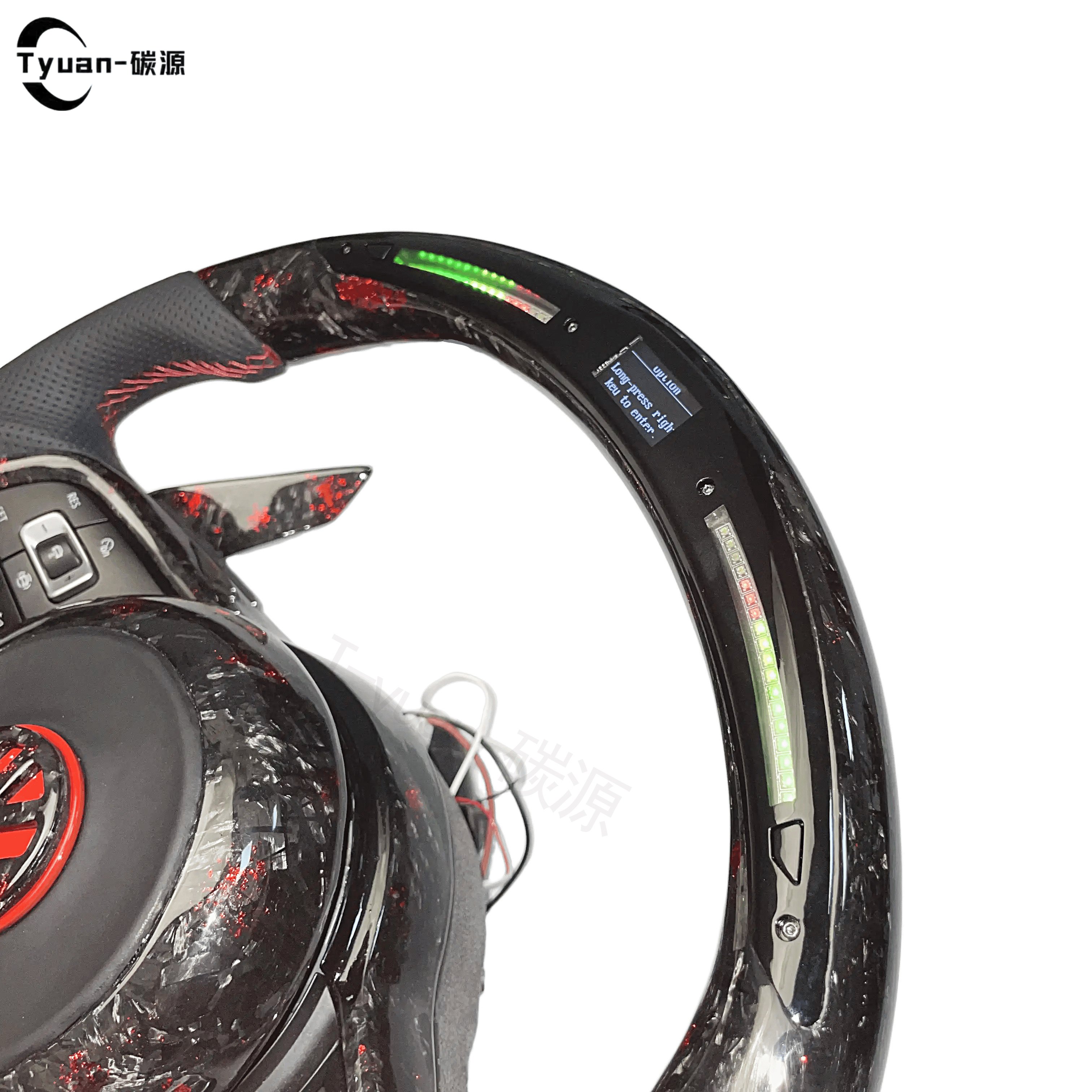Suitable for Volkswagen Golf R GTI GTS GTD GTE Polo GTI mk6 mk7 True Carbon Fiber Forged LED Display Steering Wheel