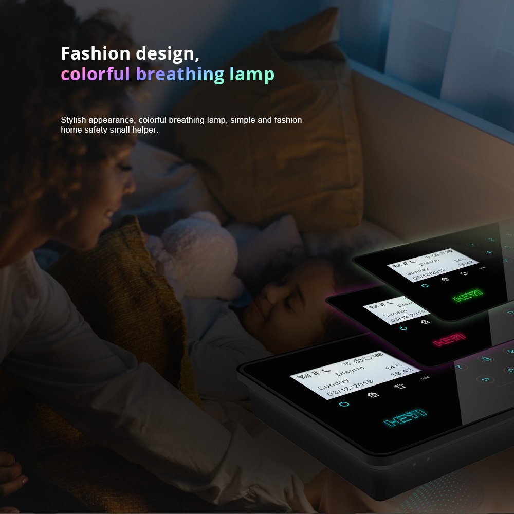 868 MHZ Smart WiFi+GSM Alarm System With Linkage Smart Home Devices for IOS and Android Operate Easily