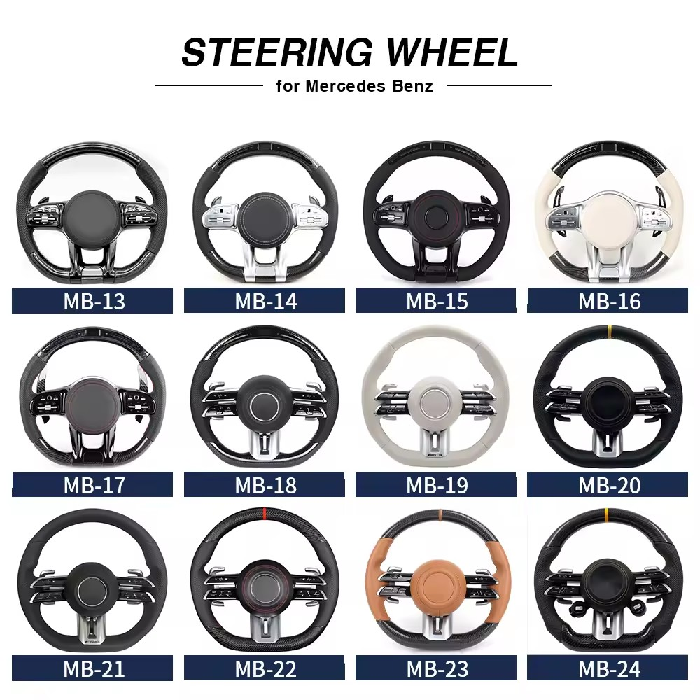 Custom Volant Lenkrad Alcantara Steering Wheel for Mercedes Benz W206 W177 W216 W213 W221 W222 W223 GLC X254 GLE W167 GLS X167