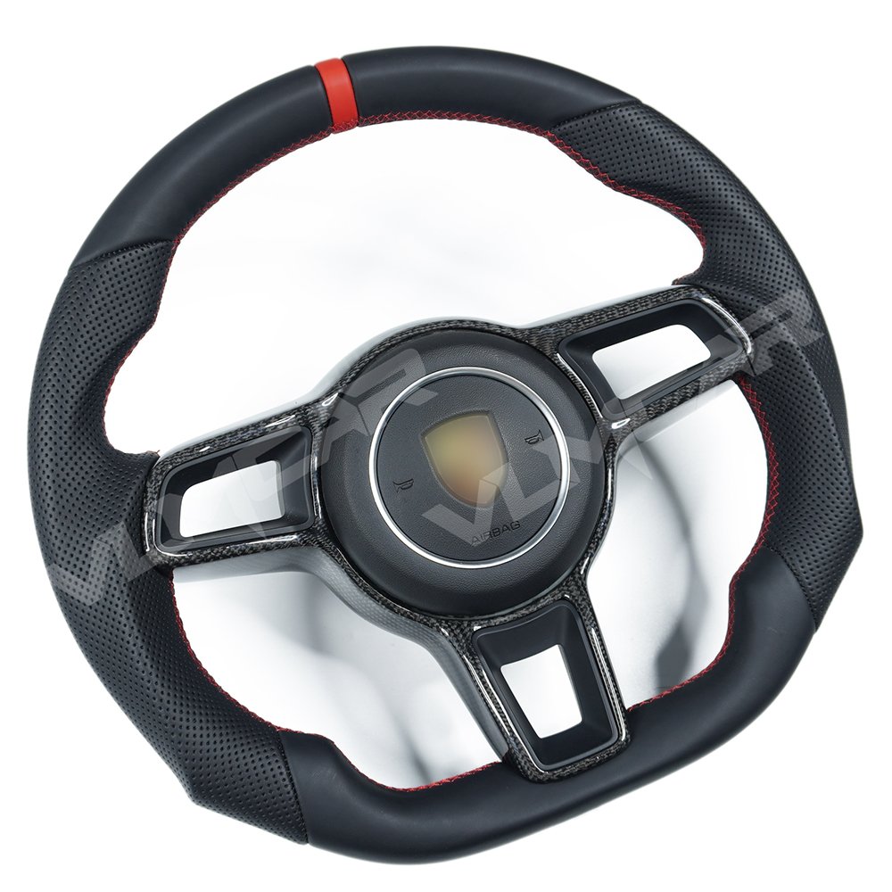 Custom Real Carbon Fiber Steering Wheel For Porsche 911 971 996 987 997 Cayenne MACAN Panamera Steering Wheel upgrade