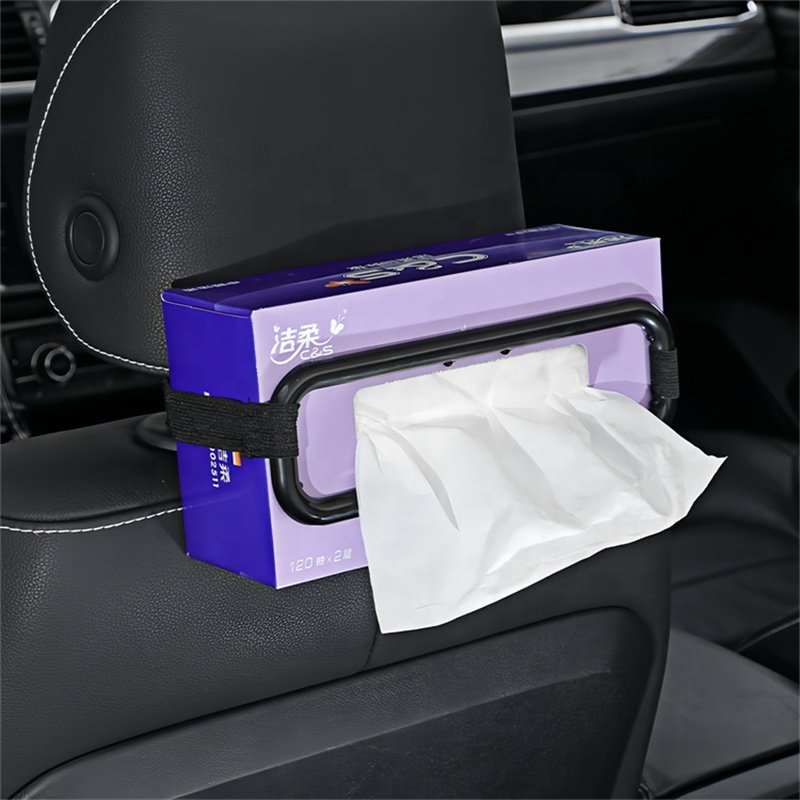 Stylish Clip-On Interior Tissue Box Holder Elegant Accessories for Home or Office Car Gadgets 2024