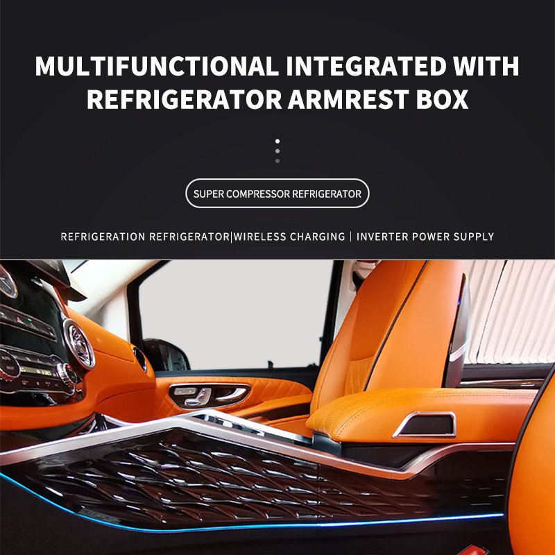 LHZ Style Auto Center Console Armrest Box for Vito Vclass W447 V250 Upgrade Modification Tuning