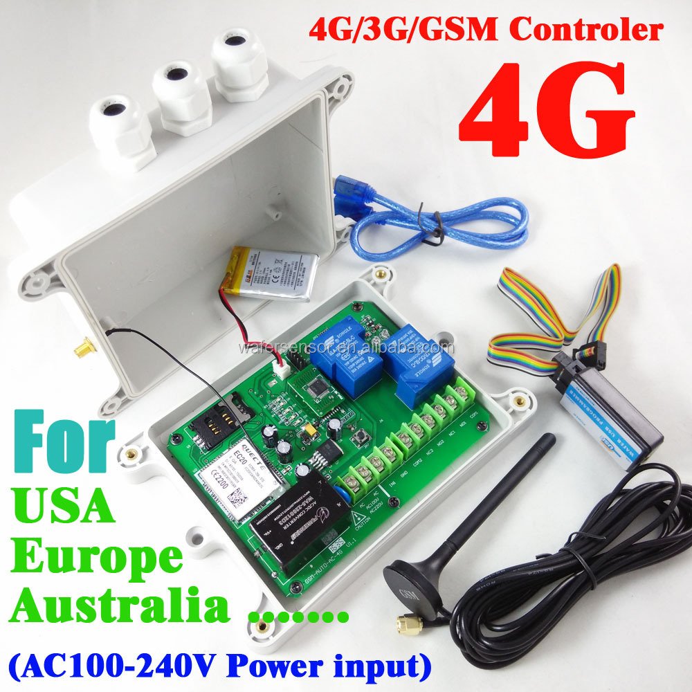 AC Version GSM-AUTO 4G Version GSM / 3G / 4G Remote Relay Switch and Timing Controller Box