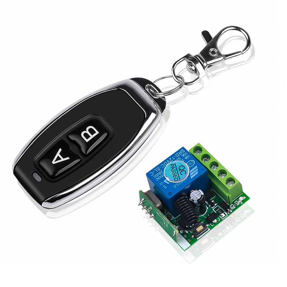 433Mhz RF Transmitter & Receiver Module Waterproof Wireless Remote Control Switch DC 12V 1CH Relay
