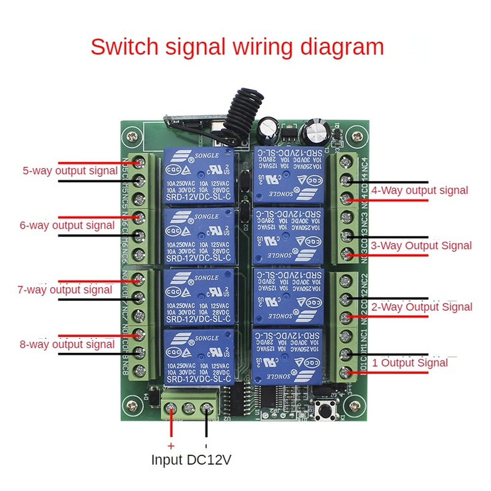 Wireless Remote Control 8ch 433mhz Relay Switch