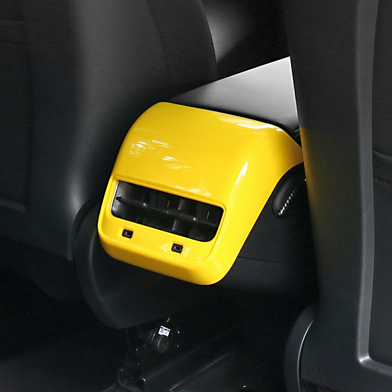 New Design Auto Rear Seat Armrest Box Air Outlet Vent Cover Trim Car Accessories Interior for Tesla Model Y